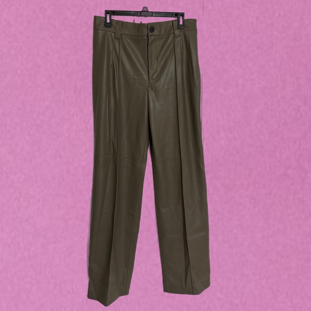 Olive Green Zara straight leg pants